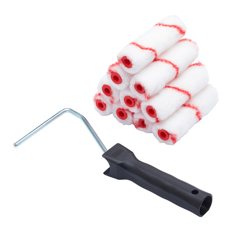 ProDec Contractor 11pc Emulsion 4" Mini Rollers & Frame