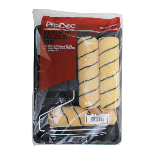 ProDec 9" x 1.75" 5pc Triple Medium Pile Tiger Roller Set