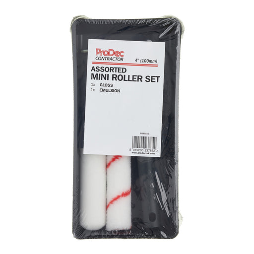 ProDec Contractor 4pc Assorted 4" Mini Roller Set