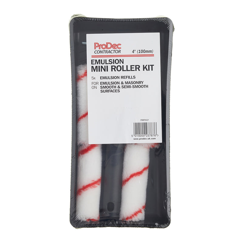 ProDec Contractor 7pc Emulsion 4" Mini Roller Set
