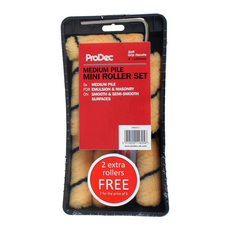 ProDec 9pc Emulsion 4" Mini Roller Set