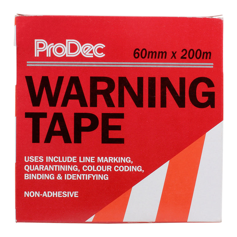 ProDec 60mm x 200m Non-Adhesive Warning Tape