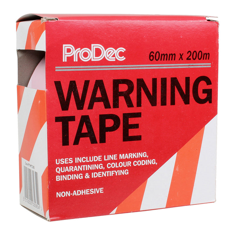 ProDec 60mm x 200m Non-Adhesive Warning Tape