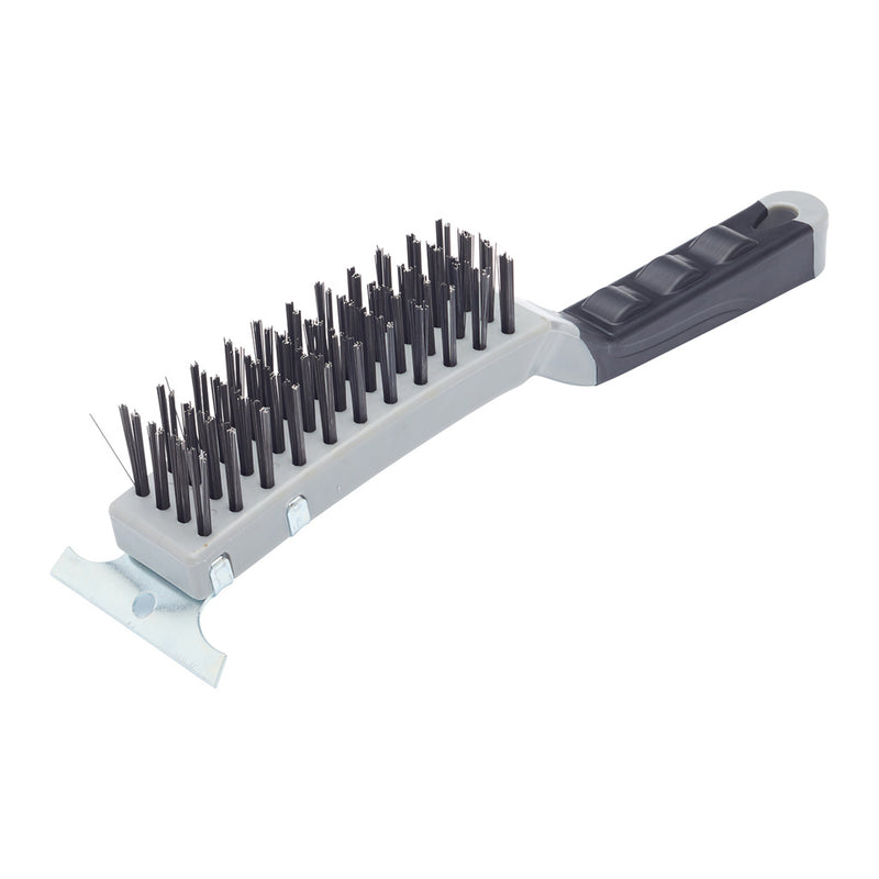 ProDec 11" Soft Grip Wire Brush with Scraper