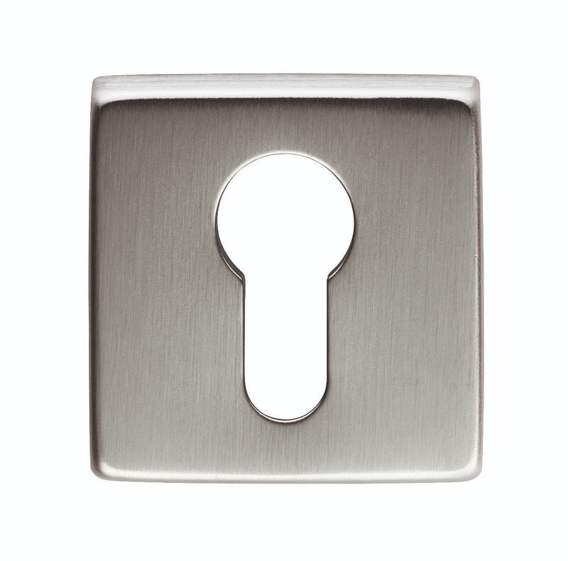 Escutcheon - Euro Profile On Concealed Fix Square Rose Artqe Csa (Satin Chrome) - Satin Chrome 50 X 50