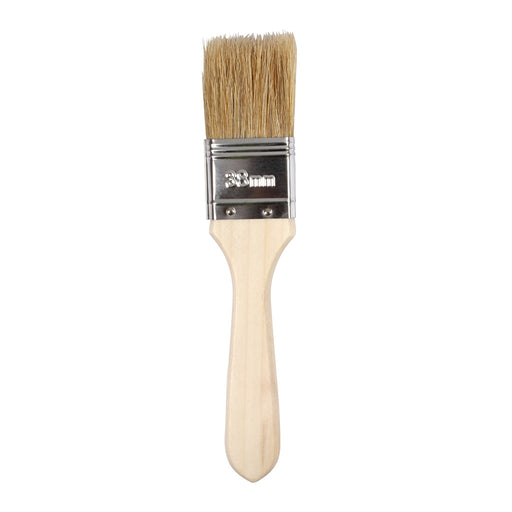 1.5" White Bristle Laminating brush - Wooden Handle