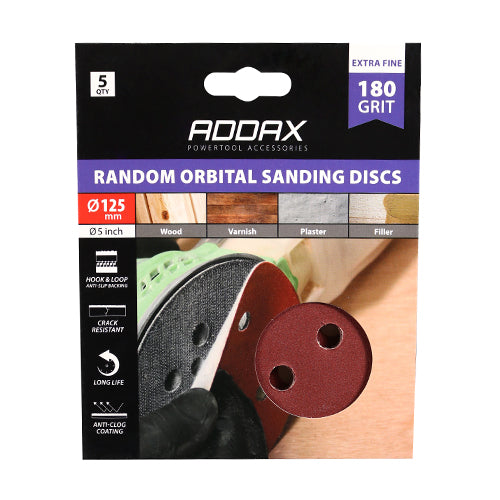 TIMCO Random Orbital Sanding Discs 60 Grit Red - 125mm
