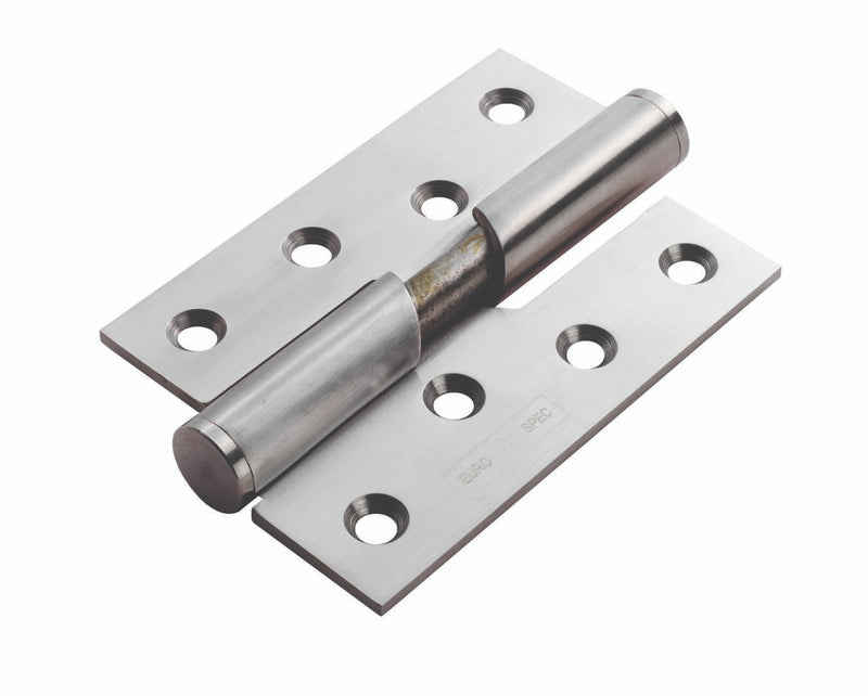 102 X 76 X 3Mm Rising Butt Hinge Lh C/W Screws (Pair) - Satin Stainless Steel