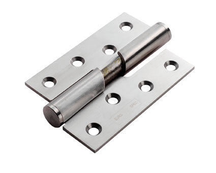 102 X 76 X 3Mm Rising Butt Hinge Rh C/W Screws (Pair) - Satin Stainless Steel