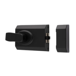 60Mm Rim Cylinder Rollerball Nightlatch C/W Mp5 Cylinder - Matt Black