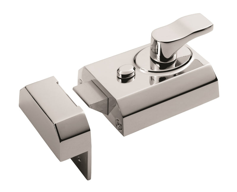 60Mm Rim Cylinder Nightlatch C/W Mp5 Cylinder - Polished Chrome
