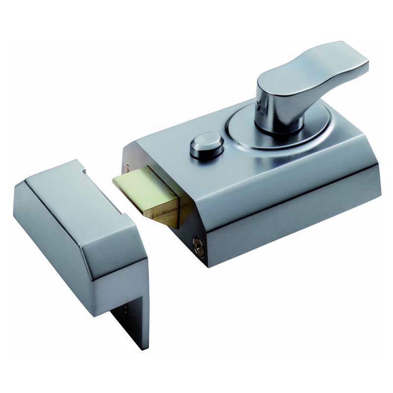 60Mm Rim Cylinder Nightlatch C/W Mp5 Cylinder - Satin Chrome