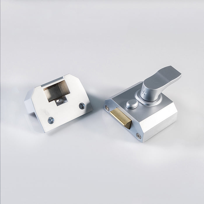 Night Latch Double Locking Narrow Operation - Satin Chrome 40mm