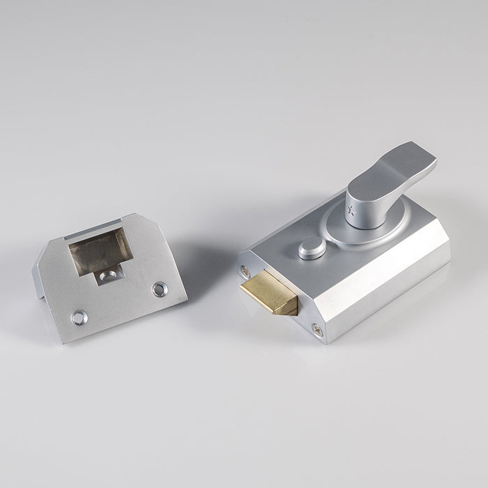 Rim Cylinder Deadlocking Nightlatch 60Mm Level 3 - Satin Chrome
