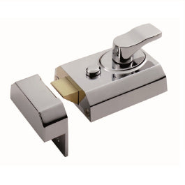 Night Latch Double Locking Standard Operation - Polished Chrome 60mm