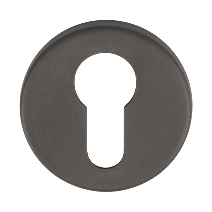 Escutcheon - Euro Profile - Push-On Round Rose Ant (Anthracite) - Anthracite