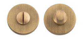 Turn & Release On Push-On Round Rose Bgo (Brushed Bronze Matt) - Antique Brass