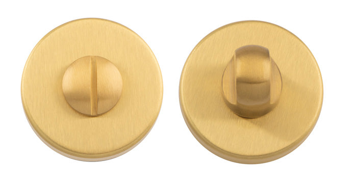 Turn & Release On Push-On Round Rose Osa (Satin Brass) - Satin Brass