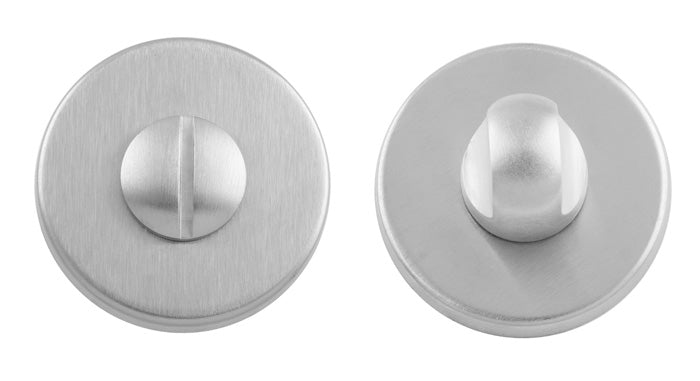 Turn & Release On Push-On Round Rose Csa (Satin Chrome) - Satin Chrome