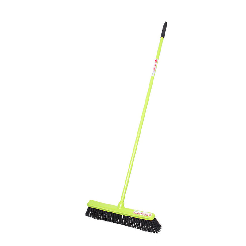 Red Gorilla Broom Heavy Duty Hard Bristle 50cm Head with Scraper, Pistachio