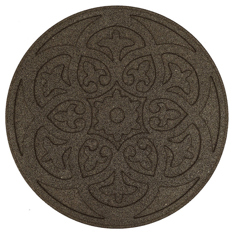 Reversible Round Stepping Stone Scroll Earth - Pack of 4 - Made from Recycled Rubber