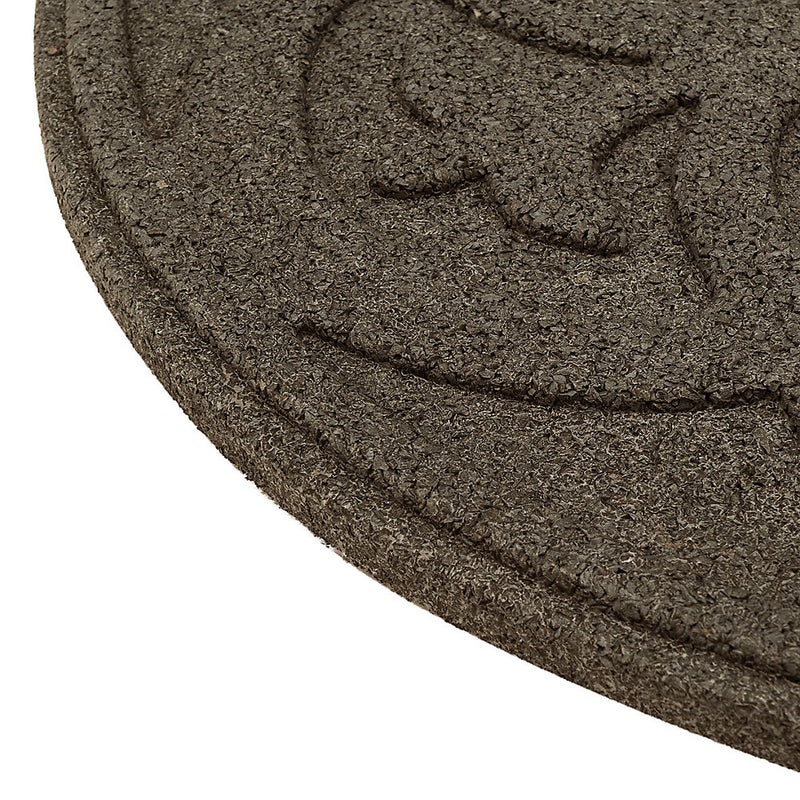 Reversible Round Stepping Stone Scroll Earth - Pack of 4 - Made from Recycled Rubber