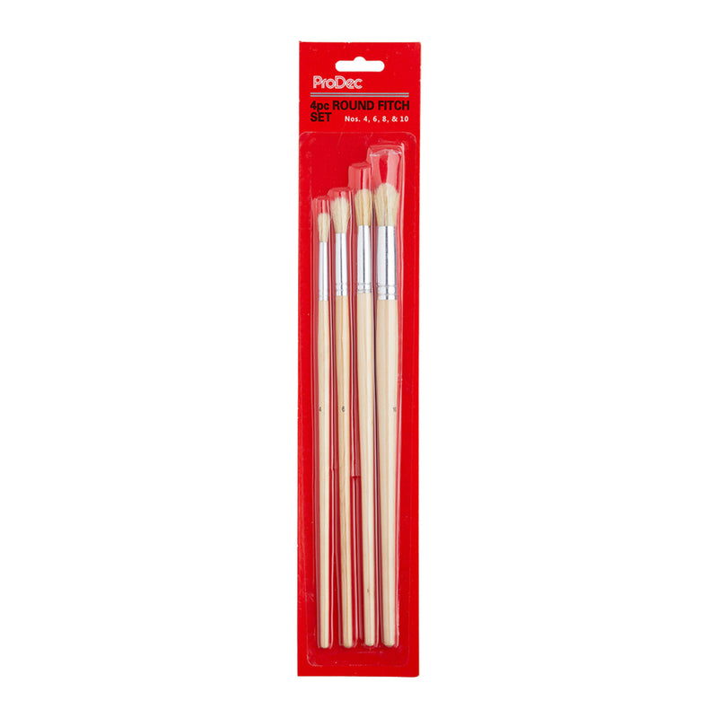 ProDec 4pc Round Fitch Brush Set