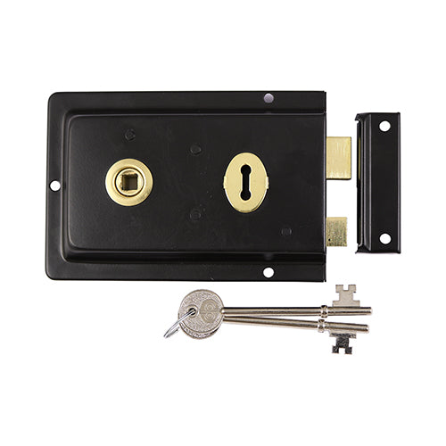 TIMCO Rim Sash Lock Fluted Black — Bag