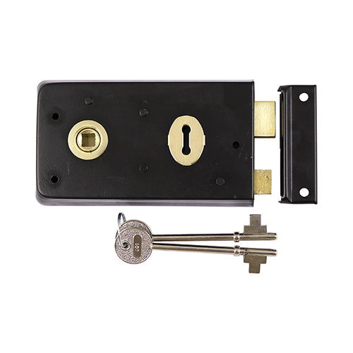 TIMCO Rim Sash Lock Inward and Outward Keep Black — Bag