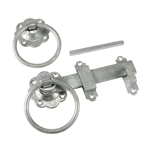 TIMCO Ring Gate Latch Plain Black - 6"