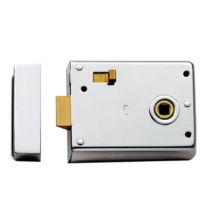 4 X 3" Rim Latch - Dual Handed - Polished Chrome
