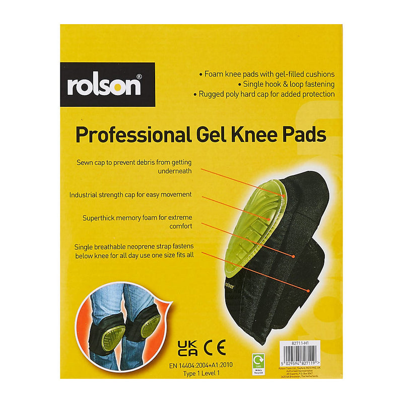 Rolson Gel Knee Pads - 82711 - Durable and Comfortable for DIY