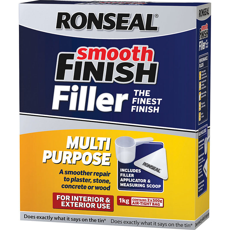 Ronseal Smooth Finish Multi-Purpose Interior Wall Powder Filler 1kg