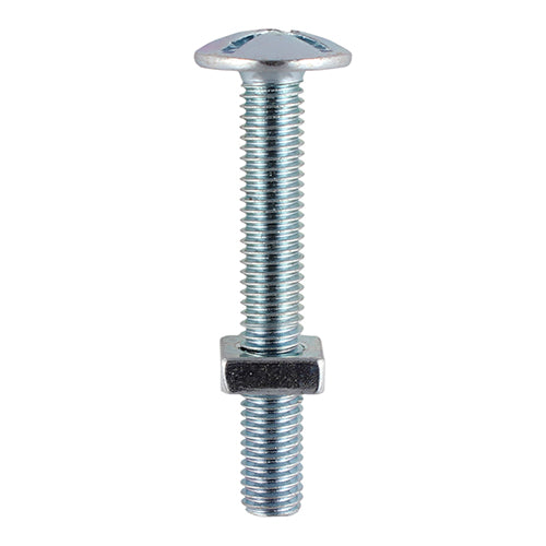 TIMCO Roofing Bolts & Square Nuts Silver - M5 x 12