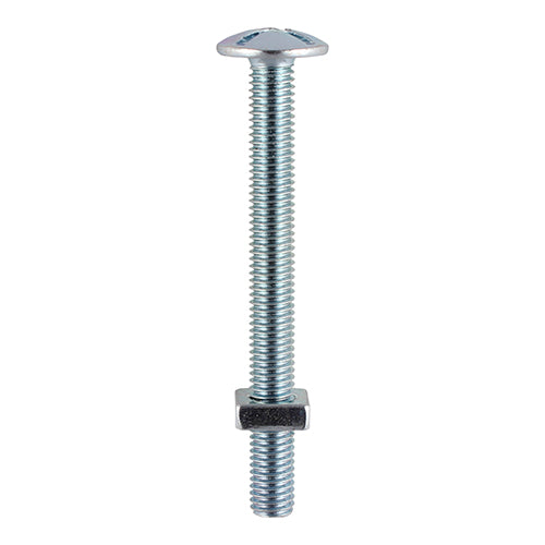 TIMCO Roofing Bolts & Square Nuts Silver - M5 x 12