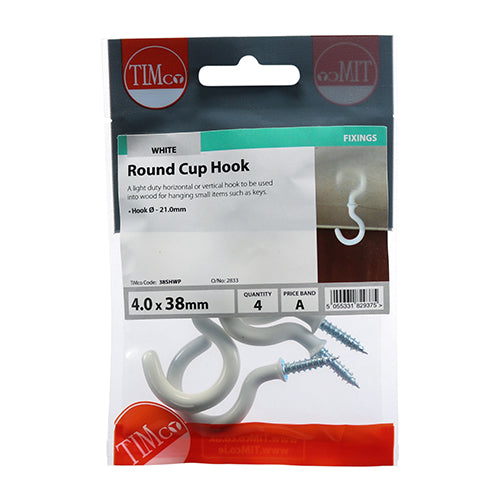 TIMCO Cup Hooks Round