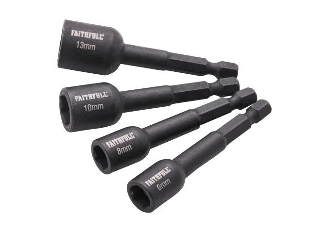 Faithfull 4 Piece Impact Nut Driver Set
