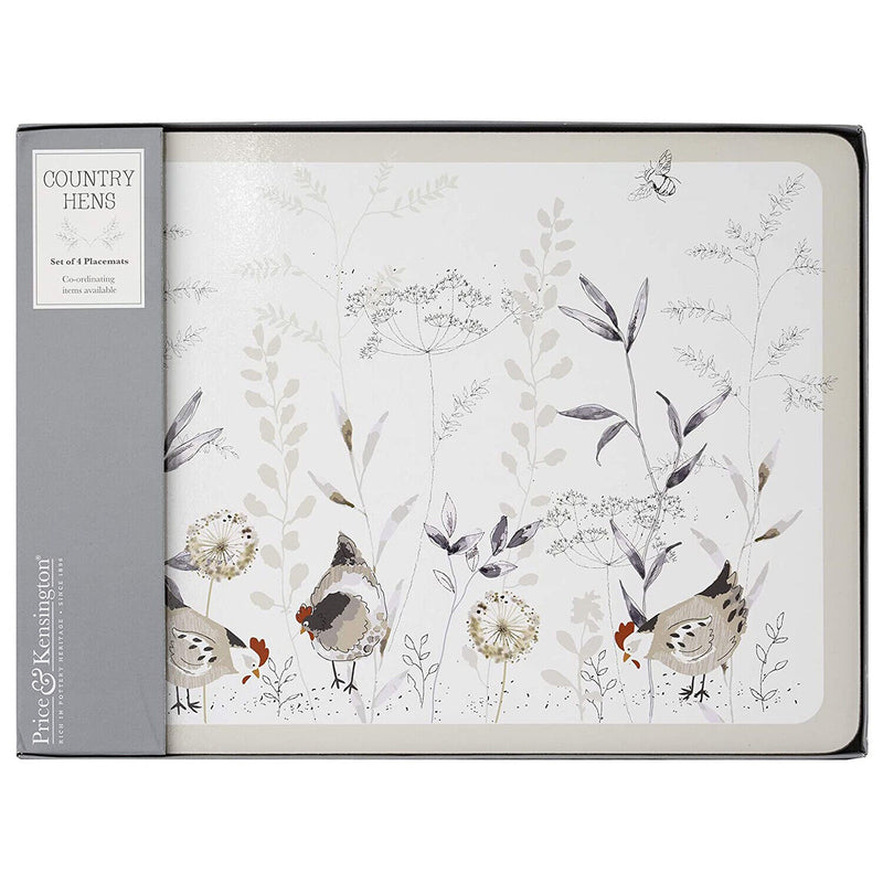 Country Hens Set Of 4 Placemats