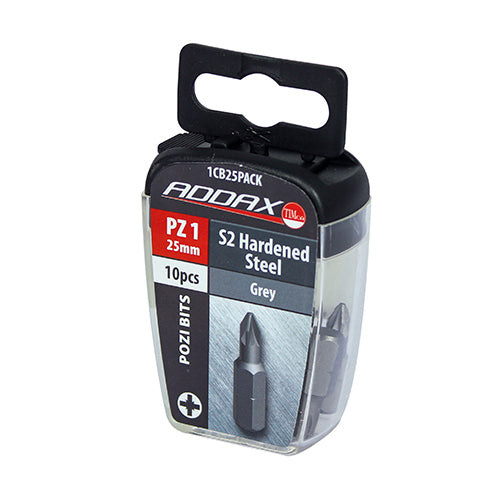 TIMCO Pozi Driver Bit S2 Grey - No.1 x 25