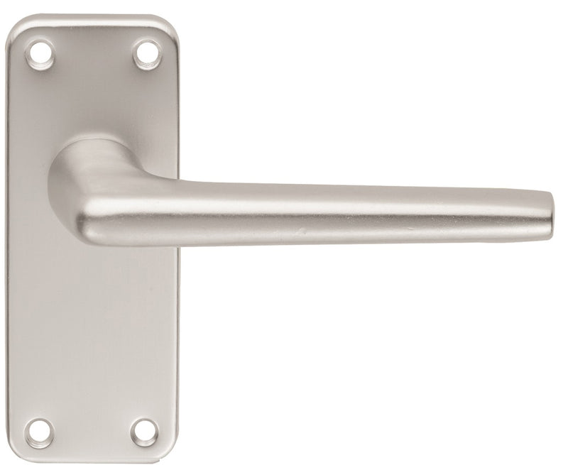 Aluminium Lever Latch Internal Pack C/W Saa22 Handles 2.5” Tubular Latch & 1 Pair Of Hinges - Satin Anodised Aluminium