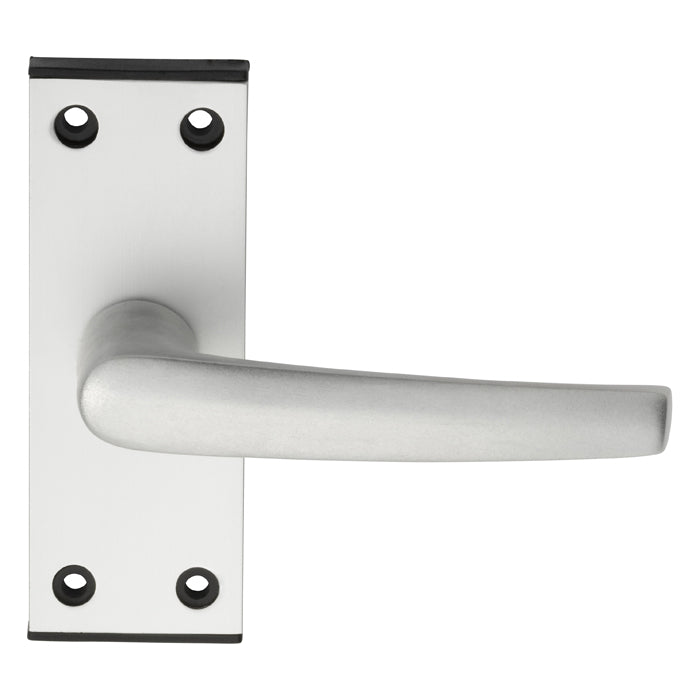 Aluminium Mial Lever On Backplate - Latch - Satin Anodised Aluminium 104 X 38MM