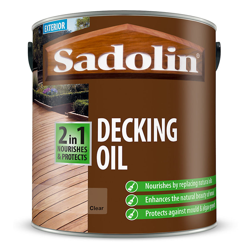 Sadolin 2 in 1 Decking Oil - Clear - 2.5L