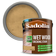 Sadolin Wet Wood Light Oak Satin Decking Stain, 2.5L