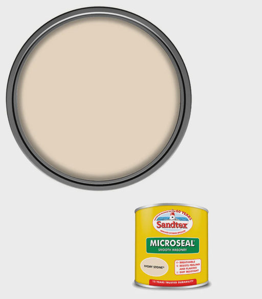 Sandtex Microseal Smooth Masonry Ivory Stone 150ml