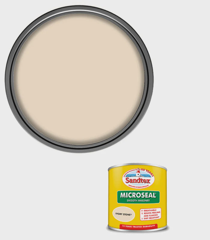 Sandtex Microseal Smooth Masonry Ivory Stone 150ml