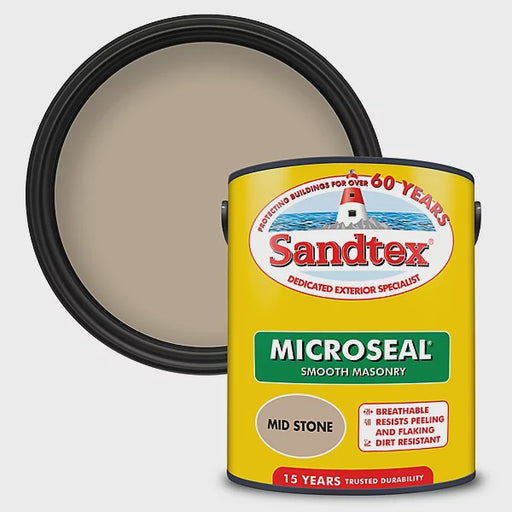 Sandtex Microseal Smooth Masonry Mid Stone 150ml