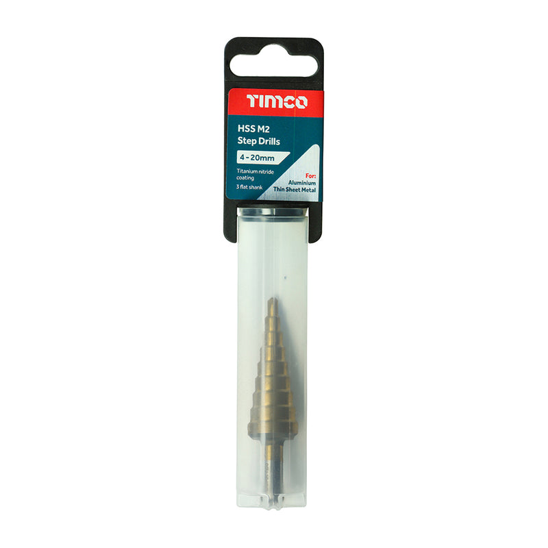 TIMCO Step Drill M2 HSS TiN - 4-12mm