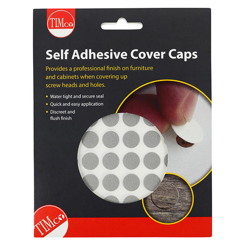 TIMCO Self-Adhesive Screw Cover Caps White Matt - 13mm