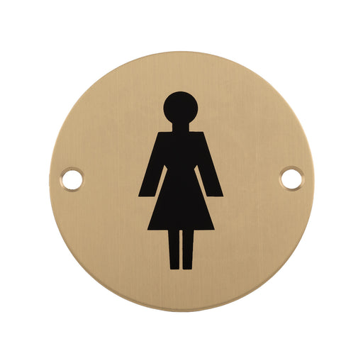 76Mm Sign - Female - Face Fix - Satin PVD