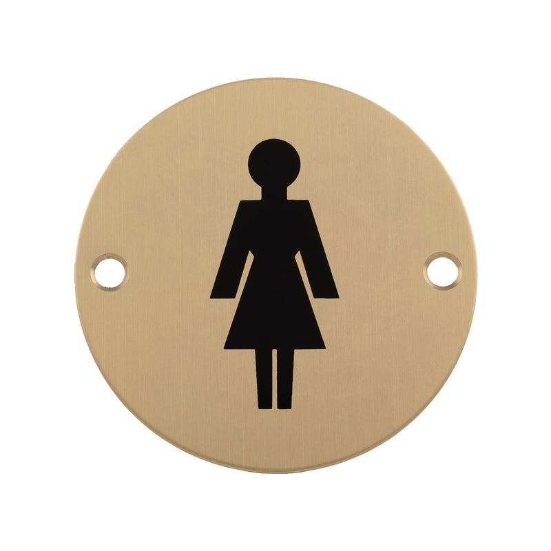 76Mm Sign - Female - Face Fix - Satin PVD